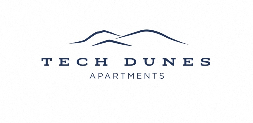 The image is a logo for Tech Dunes Apartments.